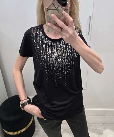 Bluzka z cekinowym zdobieniem Next