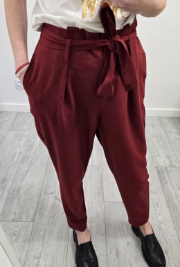 Eleganckie burgundowe spodnie Only
