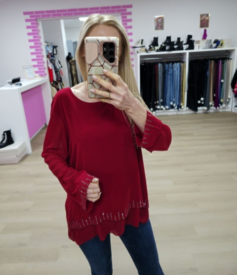 Czerwona bluzka Bellenisa rozm. 42