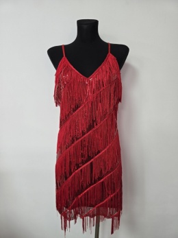 Cekinowa sukienka z frędzlami rozm. S/M