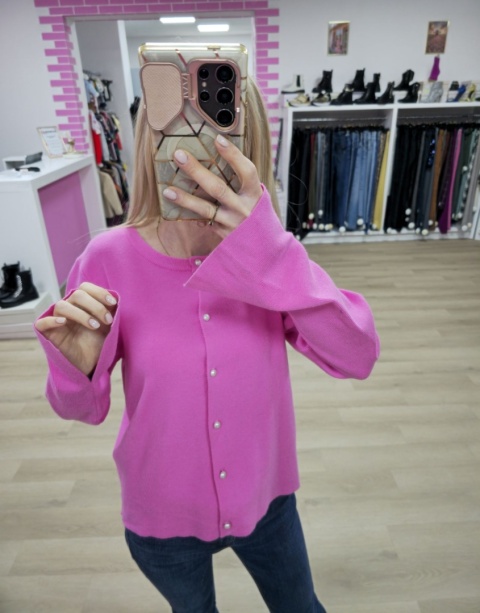 Różowy sweterek pieces rozm. L